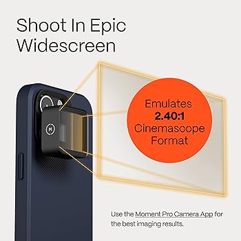 スマホアクセサリー Moment - Anamorphic Lens Gold Flare 1.33 Moment Anamorphic 1.33x Mobile Lens - T-Series / Blue Flare